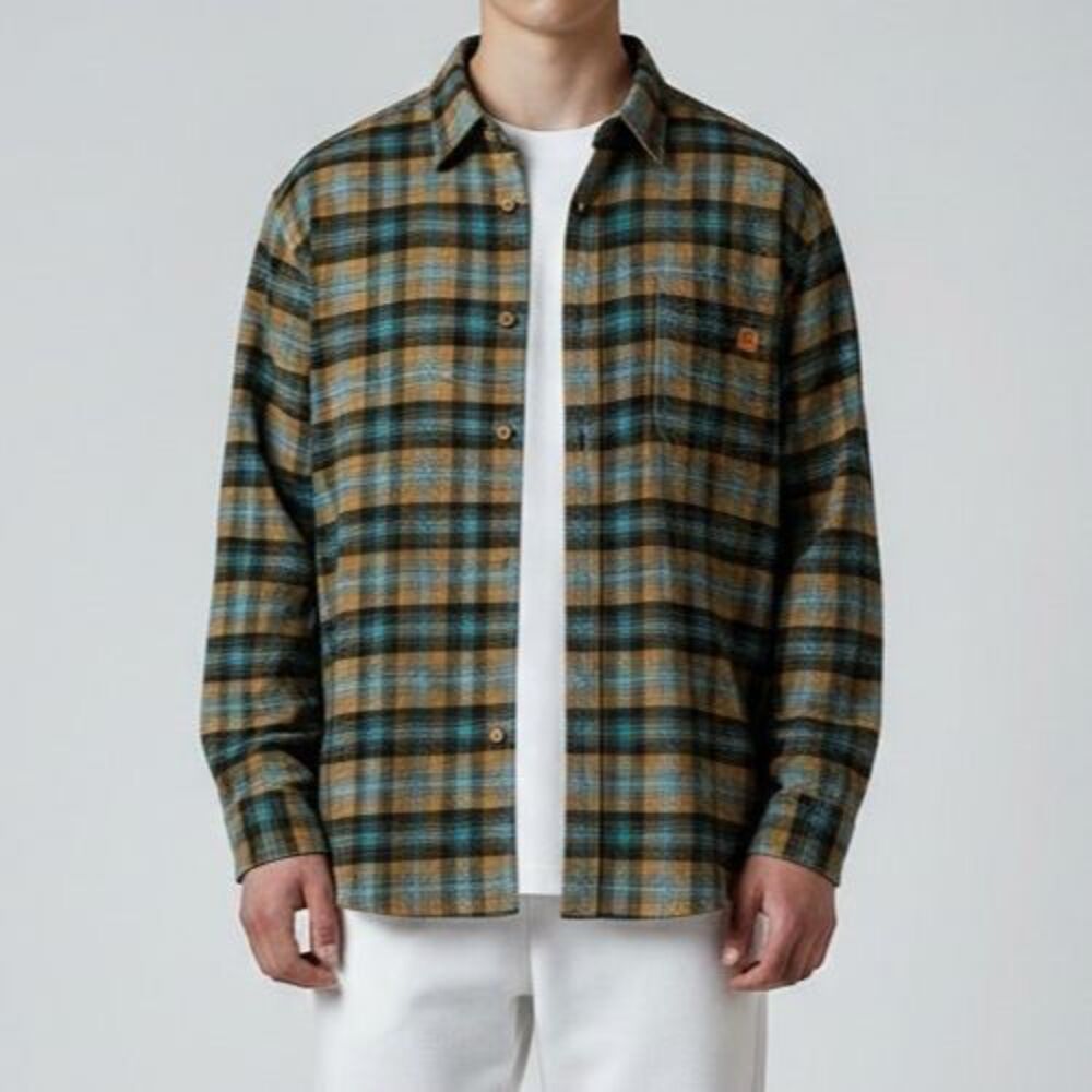 Solaris NEW Long Sleeve Plaid Flannel Shirt Men 3XB Big Man 3XL Gorpcore Hiking